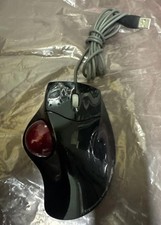 SANWA SUPPLY MA-TB39BK Black Trackball Wired Mouse Red Ball picture