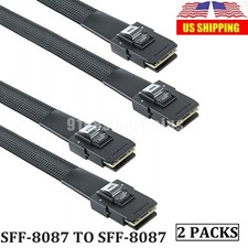 2pcs Internal Mini SAS 36Pin SFF-8087 to 36Pin SFF-8087 SAS Data Server Cable 1M picture