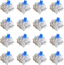 90 Pcs Mechanical Keyboard Switches Crystal Blue Clicky Keys For Custom Build picture