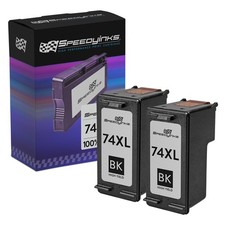 2pk Reman replacement for HP 74XL / CB336WN High Yield Black Ink Cartridge picture