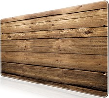 Vintage Wood Desk Mat,Extended 35.4x15.7in XXL Gaming Mouse Pad picture