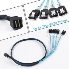 Reverse Breakout Cable 4x SATA to 1x SFF-8643 Internal Mini SAS Drive Cable 80cm picture