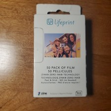 Lifeprint 50 Pack White Zink Sticky Photo Film for 2x3 Printer Hyperphotos picture