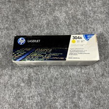 HP 304A CC532A Yellow Toner Cartridge Genuine New Sealed Box picture