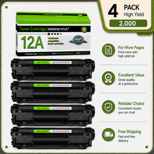4-PK/PACK Q2612A Toner Cartridge HP 12A LaserJet 1012 1010 1018 1020 3030 3020 picture