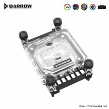 Barrow CPU Copper Water Block for AMD RYZEN 3 5 7 9 AM4 AM5 LTYK3A-04 V2 Black picture