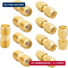 10 Pack SMA Adapters Kit Female/Male RF Connectors for 5G/ WiFi Antenna, Test Eq picture