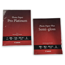 Canon Photo Paper Pro Platinum PT-101 Glossy & Plus Semigloss SG-201 8.5x11 2pk picture