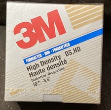 NEW Vintage 1994 Sealed Box of 3M High Density 3.5” IBM Formatted Diskettes picture