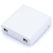 FTTH 86 Fiber Optic Termination Box 2-Port Desktop Wall Small White Terminal picture