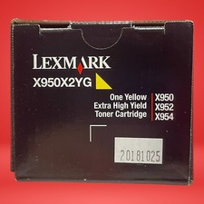 Lexmark X950X2YG Yellow Extra High Yield Toner Cartridge Genuine OEM picture