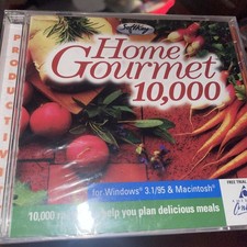 SEALED  1997 Home Gourmet 10,000 Recipe Software PC Windows 3.1 Apple Macintosh picture