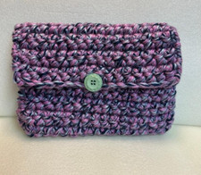 Handmade Crochet Kindle or eReader Cover - Thick Machine Wash-Big Button Closure picture