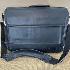 Targus Black Faux Leather Shoulder Strap Brief Case Commuter Travel Luggage picture