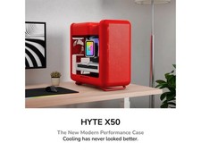 HYTE CS-HYTE-X50G-RR Red ABS / Steel / Tempered Glass ATX Mid Tower Case picture