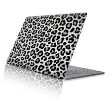 Reusable Universal Laptop Skin Sticker, Cut to Fit for Black White Leopard picture