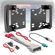 Double DIN Radio Installation Dash Kit W/Radio Wire Harness for 2007-2016 Dod... picture