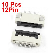 10 Pcs Clamshell Type Bottom Port 12Pin 0.5mm Pitch FFC FPC Sockets Connector picture