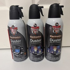 Dust-Off Compressed Air Duster Electronics Cleaner Keyboard PC Spray Set of 3 picture