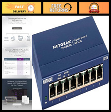 8-Port Gigabit Ethernet Unmanaged Network Switch, High-Speed Network Hub, Plug & picture