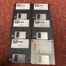Borland Quattro Pro Version 5 Disks 1-5 And Notebook Template 3.5” Floppy picture