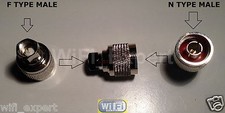 F Type Male Jack to N TYPE Male Plug Straight Adapter RF Connector Converter picture