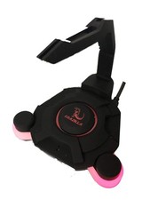 GAMING KRAZILLA KZM-HB30 RED L.E.D. MOUSE BUNGEE w/USB 2.0 HUB BLACK AND RED NEW picture