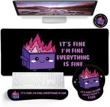 Dumpster on Fire Mouse Pad Large Desk Mat Office Gaming Home Ergonomic Non-Slip picture