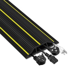 Floor Cord Cover 6ft Floor Cable Cover Heavy Duty Rubber Cable Protector 3 Chann picture