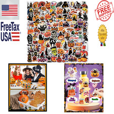 Halloween Pumpkin Stickers 300 Non-Toxic Vinyl Party Favors Gift Supplies picture