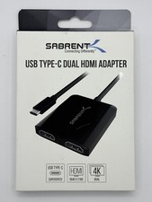 SABRENT USB Type C Dual HDMI Adapter [Supports Up to Two 4K 30Hz Monitors picture
