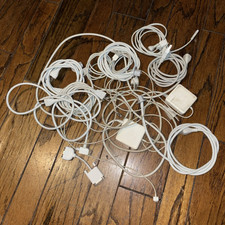 Apple MagSafe Power Adapter Lot w/ Extension Cords & USB Adapter White see pics picture