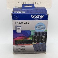 Genuine Brother LC401 4-Pack Black & Tri-Color Ink Cartridges Set - EXP 01/2029 picture