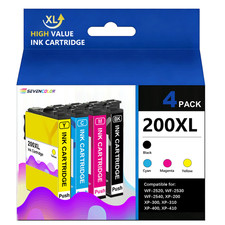 4Pack 200XL High Yield Ink Cartridge Works with WorkForce WF-2520, 2530, 2540 picture