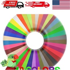 Vibrant 320m 1.75mm PLA Filament - 40 Colorful Refills for 3D Art Creativity picture