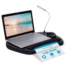 Oversized Lap Desk with Memory Foam Cushion - Portable w/USB Light & Wrist Re... picture