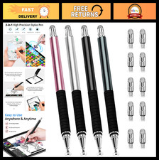 4-Pack Capacitive Stylus Pen Set with 10 Mesh Fiber Replacement Tips - Touchscre picture