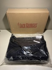 Jack Georges Generations Lite Messenger Bag Black Laptop Strap 6532 NWT picture