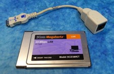 3Com Megahertz 10Mbps PCMCIA Ethernet LAN PC Card 3CCE589ET w/Dongle Cable picture