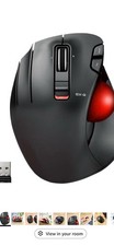 Elecom M-XT4DRBK-G Mouse Wireless Trackball (Thumb) Left Hand Only Red Ball New picture