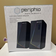 Periphio 2.OCH Multimedia Speakers, Laptop, Phone Sound System, RGB LED effect. picture