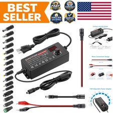Smart 72W Adjustable AC/DC Adapter DC 3.5-24V with Safety Features & Long Cable picture
