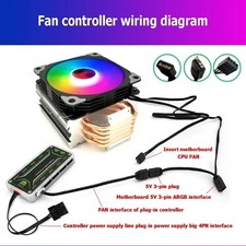 Small 4Pin/6Pin to 5V ARGB 3Pin Converter Cord Coolmoon Fan Controller Adaptor picture