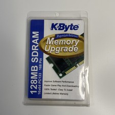 NEW K-Byte 128MB,SDRAM 16x64 PC133 168 pin Memory Upgrade New In Box - DW picture