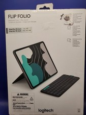 Logitech Flip Folio iPad Pro/iPad Air 13” Keyboard Case 920-013367 M2,3,4 picture