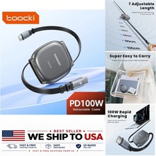 Toocki 100W Retractable USB C Cable for iPhone 16 15 Pro Max Samsung Fast picture
