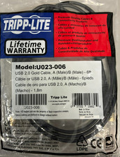 Tripp Lite - U023-006 - USB 2.0 A/B Cable with Ferrite Chokes (M/M) - Black 6-ft picture