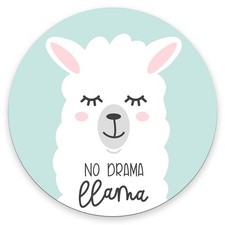 Pad, Cute Llama,No Drama Llama Pad, Round Cute Gaming Cloth Mousepad for Offi... picture
