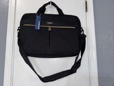 Bagsmart Large Laptop Tote Bag Women’s Black Briefcase Computer Case 17” picture