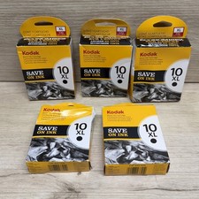 Kodak 10XL Black Ink Cartridge Lot of 5 High Yield Genuine OEM New Sealed picture
